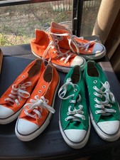 Usado, 3 pares de tênis usados – lote por atacado – converse tamanho 6 e 4,5 comprar usado  Enviando para Brazil