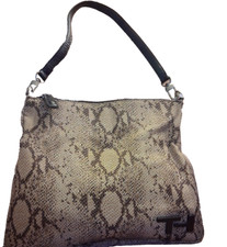 Bolsa de mão Tommy Hilfiger Canva marrom pele de cobra com alças original vintage anos 90💕 comprar usado  Enviando para Brazil