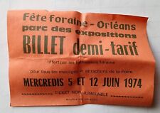 Billet fête foraine d'occasion  Olivet