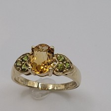 Goldring citrin peridot gebraucht kaufen  Idar-Oberstein