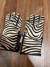 Luvas de condução femininas de couro com estampa de zebra/animal Thinsulate forradas tamanho P/M comprar usado  Enviando para Brazil
