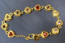 Gold heart bracelet for sale  GUILDFORD