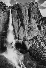 De colección Ansel Adams Impresión Yosemite Valley Falls Grabado Paisaje 1945 Estera 12x15 segunda mano  Embacar hacia Mexico
