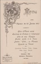 Menu ancien janvier d'occasion  Dijon