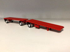 2 DCP 1:64 RED UTILITY Dual 28' Flatbed Pup Trailers com DOLLY comprar usado  Enviando para Brazil