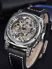 Automatic Mechanical Watch, Retro Skeleton Design, Waterproof Leather comprar usado  Enviando para Brazil