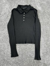 Camisa Zara feminina média preta blusa com nervuras * comprar usado  Enviando para Brazil