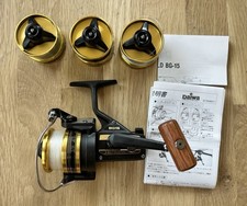 Carretel de pesca giratório de ação pesada Daiwa BG15 muito bom com 3 carretéis extras comprar usado  Enviando para Brazil