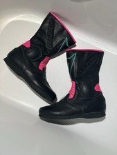 Usado, Botas de motocicleta Dainese vintage anos 90 preto/rosa couro tamanho 45 comprar usado  Enviando para Brazil