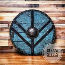 Usado, Escudo Lagertha viking batalha medieval, escudo redondo pronto para cavaleiros, Halloween comprar usado  Enviando para Brazil