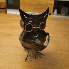 Eule lesend metall gebraucht kaufen  Hadamar