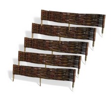 ZESTAW 5 x Wiklinowe obrzeże ogrodowe. Palisada ogrodowa. Płotek wiklinowy 120cm na sprzedaż  PL