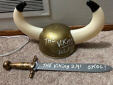 O BERZERKER JOHN NORD autografado assinado capacete viking escudo espada WWF Skol comprar usado  Enviando para Brazil