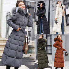 Jaqueta Parka Feminina Inverno Quente Gola de Pele Longa Acolchoada com Capuz↷ comprar usado  Enviando para Brazil