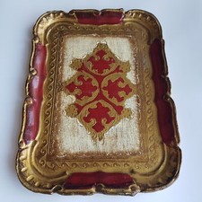 Laca decorativa florentina italiana bandeja de madeira vintage década de 1960 Itália comprar usado  Enviando para Brazil