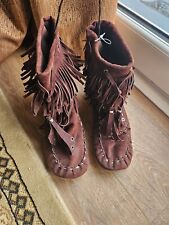 suede moccasin boots for sale  LYMINGTON