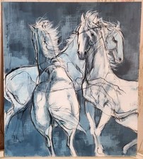 Tableau huile carton d'occasion  Coutouvre