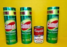 3 NUEVO DE LOTE ANTIGUO Sellado COMET con Limpiador BLANQUEADOR Desinfectante 25 OZ EA Lata de Colección Accesorio de Película segunda mano  Embacar hacia Mexico