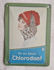 Blech schild chlorodont gebraucht kaufen Blech schild chlorodont gebraucht kaufen  Poing