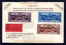 Egito - 1936 Tratado Anglo-Egípcio Comemoração Edição Capa Primeiro Dia comprar usado  Enviando para Brazil