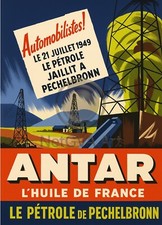 Poster Affiche - Vintage ANTAR – Le pétrole de Pechelbronn  (1949) - 21x30cm comprar usado  Enviando para Brazil