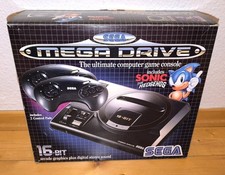 Console SEGA Mega Drive 1 na embalagem original com Sonic 1 e 2 almofadas, usado comprar usado  Enviando para Brazil