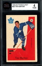 1959-60 PARKHURST NHL Hóquei #23 Tim Horton HOF KSA 4 MUITO BOM ESTADO-EX Toronto Maple Leafs comprar usado  Enviando para Brazil