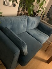 Sofa blau samt gebraucht kaufen  Kiel
