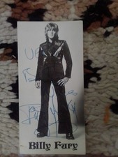 billy fury signed for sale  LONDON