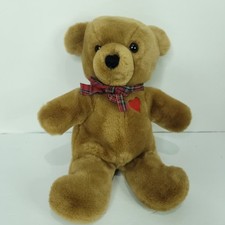 Vintage 1983 Dakin Baby Things Urso de Pelúcia Marrom Coração e Arco Xadrez 14" comprar usado  Enviando para Brazil