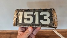 Placa antiga de vidro recortado número de casa placa de rua alumínio "1513" vintage comprar usado  Enviando para Brazil