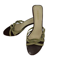 Sandalias Nine West O-Dacko3Y Talla 8 con Tiras Mules Cuero Salvia Verde Claro, usado segunda mano  Embacar hacia Argentina