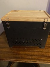 Churrasqueira preta externa carvão pequena conjunto com tábua de corte nova na caixa!!! comprar usado  Enviando para Brazil