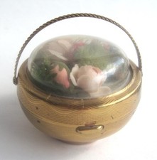 Cesta compacta cúpula K & K tom dourado flores lucite Lady Bug Kopler Kopit vintage comprar usado  Enviando para Brazil