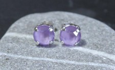 Usado, Brincos folheados a prata lilás feitos com elementos de cristal Swarovski 8 mm comprar usado  Enviando para Brazil