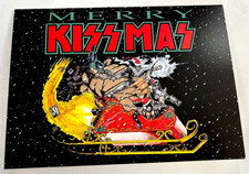 Cartão de Natal de Natal KISS "Merry KISSMAS" Ace Gene Paul Peter oficial não usado comprar usado  Enviando para Brazil