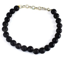 Usado, Pulseira Frisada Melhor Excelente Preta Lava 92,00 Cts Formato Redondo VK 48 E672 comprar usado  Enviando para Brazil