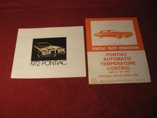 1972 Pontiac & Firebird tamanho padrão folheto de vendas catálogo original comprar usado  Enviando para Brazil