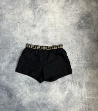 Pantalones cortos de natación Versace negros con cintura Greca  segunda mano  Embacar hacia Mexico