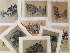 Handcoloured prints marjorie for sale  UK