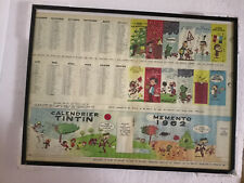 Calendrier tintin memento d'occasion  France