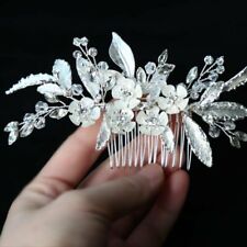 14 X 7cm Branco Feito à Mão Flor Casamento Cabeça Peças Acessórios para o cabelo pente comprar usado  Enviando para Brazil