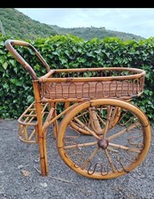 carrello bar vimini bambu 1970, usado comprar usado  Enviando para Brazil