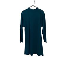 Vestido retrô Lizeear malha azul-petróleo mistura de lã grande com mangas compridas e zíper nas costas comprar usado Vestido retrô Lizeear malha azul-petróleo mistura de lã grande com mangas compridas e zíper nas costas comprar usado  Enviando para Brazil