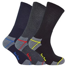 Lote de meias masculinas Ultimate resistentes acolchoadas algodão biqueira de aço bota trabalho tripulação, usado comprar usado  Enviando para Brazil