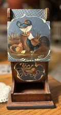 Usado, Suporte de saquinho de chá vintage pintado à mão tema frango montável na parede comprar usado  Enviando para Brazil