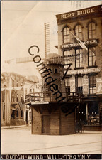 Usado, Foto real moinho de vento holandês Franklin Square Fulton celebração Troy NY RPPC F378 comprar usado  Enviando para Brazil