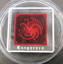 Medalhão Game of Thrones Targaryen Sigil 1 oz prata prova 2022 sem caixa ou certificado de autenticidade comprar usado  Enviando para Brazil