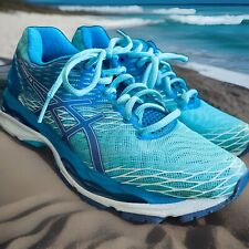 Usado, Asics Gel-Nimbus 18 Feminino Turquesa-Íris-Azul Metílico T650N-4035 7 EUA 38 ESTADO PERFEITO comprar usado  Enviando para Brazil