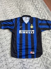 Ronaldo Inter de Milão #9 Vintage Home Jersey Futebol Pirelli Tamanho XL Autêntico Reino Unido comprar usado  Enviando para Brazil